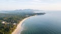 Top view of Thung Wua Laen Beach, chumphon Royalty Free Stock Photo