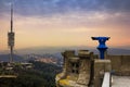 Top view from Tibidabo Mountain, Barcelona Royalty Free Stock Photo