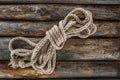 top view of tied nautical rope on grunge