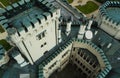 Top view to castle Hluboka nad Vltavou, Czech republic Royalty Free Stock Photo