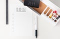 Top view to do list 2019 paper note on modern office stationery Royalty Free Stock Photo