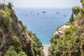 View to the beach Bagni d`Arienzo, Amalfi Coast, Italy Royalty Free Stock Photo