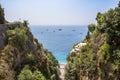 View to the beach Bagni d`Arienzo, Amalfi Coast, Italy Royalty Free Stock Photo