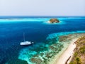 Top view of Tobago cays Royalty Free Stock Photo