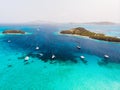 Top view of Tobago cays Royalty Free Stock Photo