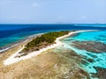 Top view of Tobago cays Royalty Free Stock Photo