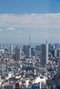 Top view Tokyo residence downtown Royalty Free Stock Photo