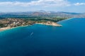 Top view of Tolo beach Royalty Free Stock Photo