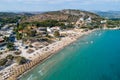 Top view of Tolo beach Royalty Free Stock Photo