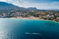 Top view of Tolo beach Royalty Free Stock Photo