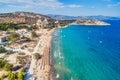 Top view of Tolo beach Royalty Free Stock Photo