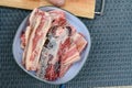 Top view of traditional Argentinian Asado in a bowl