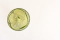 Top view of traditional brazilian drink, caipirinha with lemon Royalty Free Stock Photo