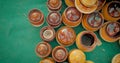 A top view of traditional potery Royalty Free Stock Photo