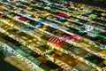 Top view in Train Night Market Ratchada  ,Bangkok, Thailand Royalty Free Stock Photo