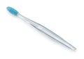 Top view of transparent plastic toothbrush