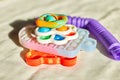 Top view of trend colorful push pop it bubble sensory fidget toys