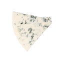 Top view of triangular piece of blue cheese isolated on a transparent background Royalty Free Stock Photo