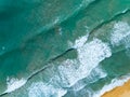 Top view tropical sea beach seascape,Waves texture background,Summer sea waves nature background