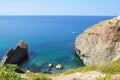 Top view of the Tsarskoye Selo beach on Cape Fiolent, Sevastopol