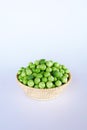 Top view turkey berry or Pea eggplant in the basket isolated Royalty Free Stock Photo