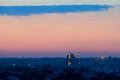 The top view of Turkistan city in twilight time Royalty Free Stock Photo