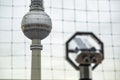 Top view of TV tower Fernsehturm in Berlin Royalty Free Stock Photo