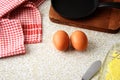 Top view two brown eggs Royalty Free Stock Photo