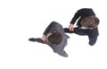 Top view. two business people stepping forward Royalty Free Stock Photo