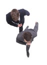 top view. two business people stepping forward Royalty Free Stock Photo