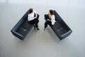 Top view of Two Businesswomen Meeting In Reception Of Modern Office. Royalty Free Stock Photo