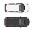 Top view Two minivan cars Royalty Free Stock Photo