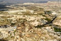 Top view from Uchisar castle. Cappadocia. Turkey Royalty Free Stock Photo