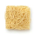 Top view of uncooked ramen noodles Royalty Free Stock Photo