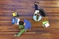 Top View Of University Students Studying Royalty Free Stock Photo