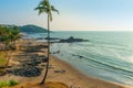 Top view of Vagator Beach in Goa