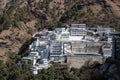 Top view of Vaishno devi temple comples and hotels around that area. Human settlements concept Royalty Free Stock Photo