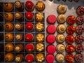 Top view of variety of cup cakes Royalty Free Stock Photo