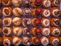 Top view of variety of cup cakes Royalty Free Stock Photo