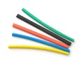 Top view of various colorful heat shrink tubing Royalty Free Stock Photo