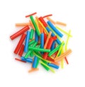 Top view of various heat shrink tubing Royalty Free Stock Photo