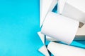 top view of various paper geometric solids closeup Royalty Free Stock Photo