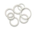 Top view of various paronite gaskets Royalty Free Stock Photo