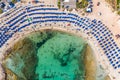 Top view of Vathia Gonia beach, Ayia Napa, Famagusta, Cyprus Royalty Free Stock Photo