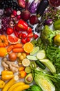 Top view vegan food, anti-age and alkaline diet