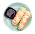 top view vietnamese Goi Cuon spring rolls cutout