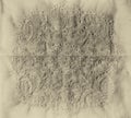 Top view of vintage hand made beautiful lace fabric. black and white syle photo