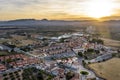 Top view of Vinyols i Archs village at Tarragona