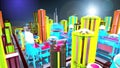 Top view of a virtual metropolis