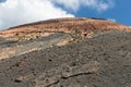 Top view volcano at Vulcano, Aeolian Islands near Sicily, Italy Royalty Free Stock Photo